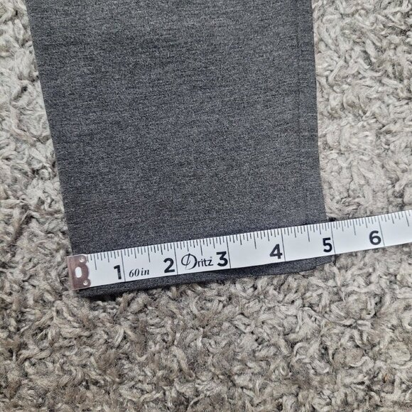 Tahari Size L Charcoal Heathered Ponte Pants Women Leggings Pull-On Wide Waist - Picture 7 of 7